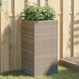 Vidaxl Planters 2 st 40x40x80 cm Poly Rattan Gray