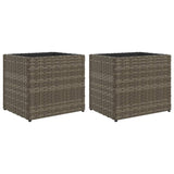 Vidaxl Planters 2 St 36x30x32 cm Poly rattan Grey