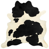 Alfombra Vidaxl 180x220 cm Real vaca de vaca en blanco y negro