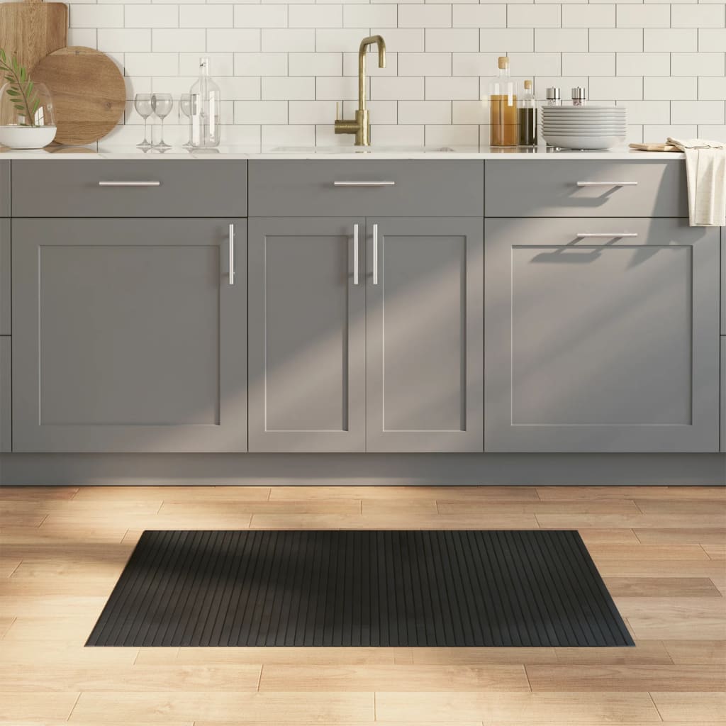 Vidaxl vloerkleed rechthoekig 60x100 cm bamboe zwart