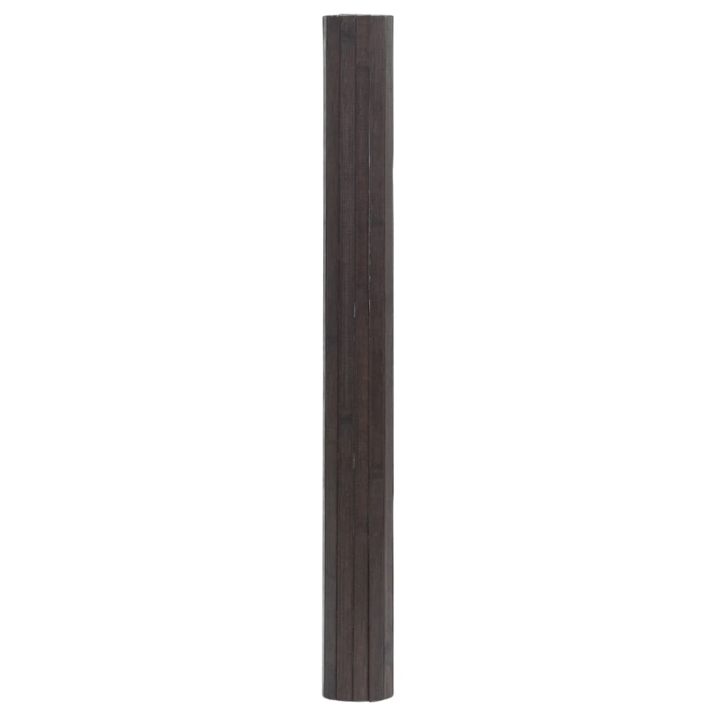 Vidaxl vloerkleed rechthoekig 60x100 cm bamboe donkerbruin