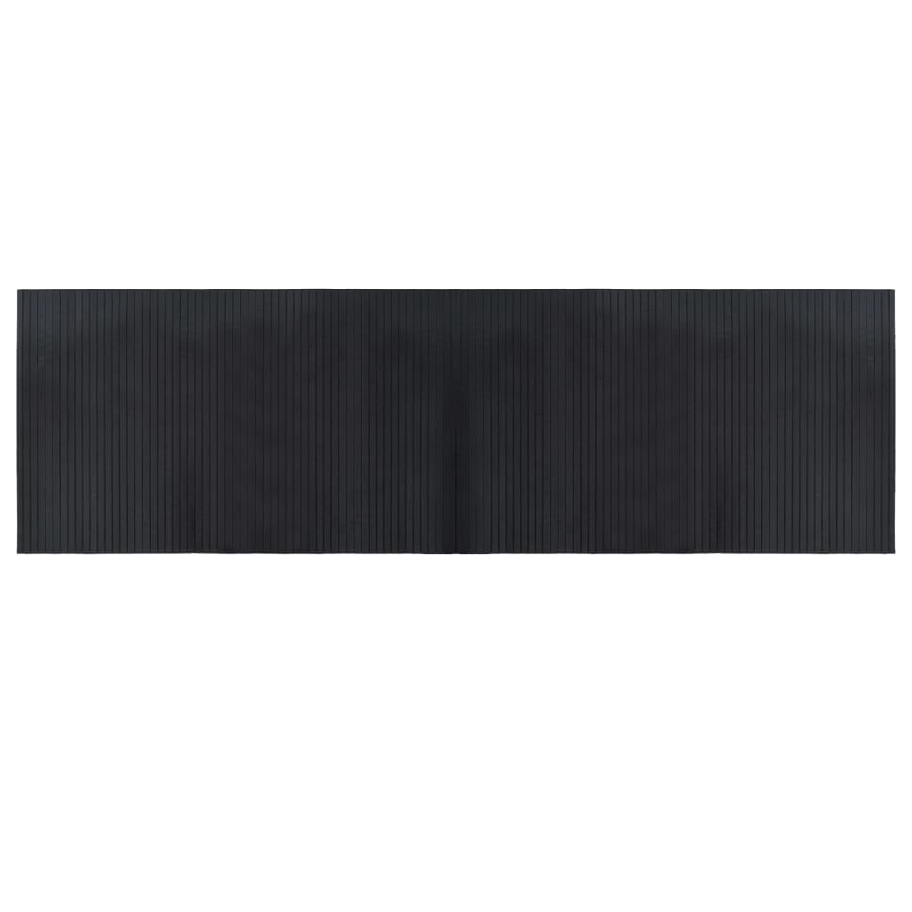 Vidaxl vloerkleed rechthoekig 60x200 cm bamboe zwart