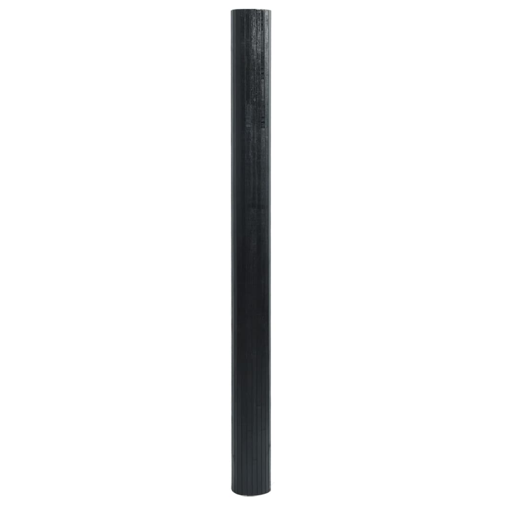 Vidaxl vloerkleed rechthoekig 60x200 cm bamboe zwart