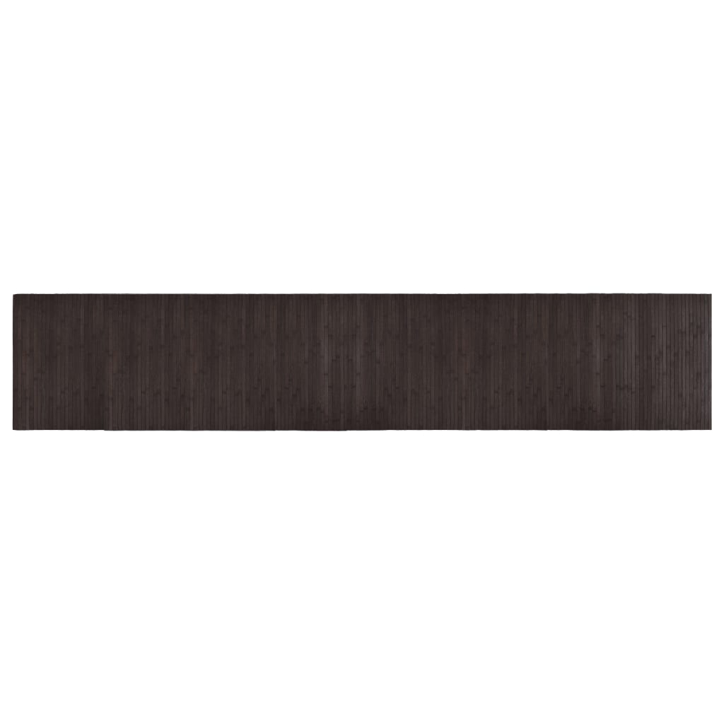 VidaXL Rechteckiger Teppich 60x300 cm Bambus dunkelbraun