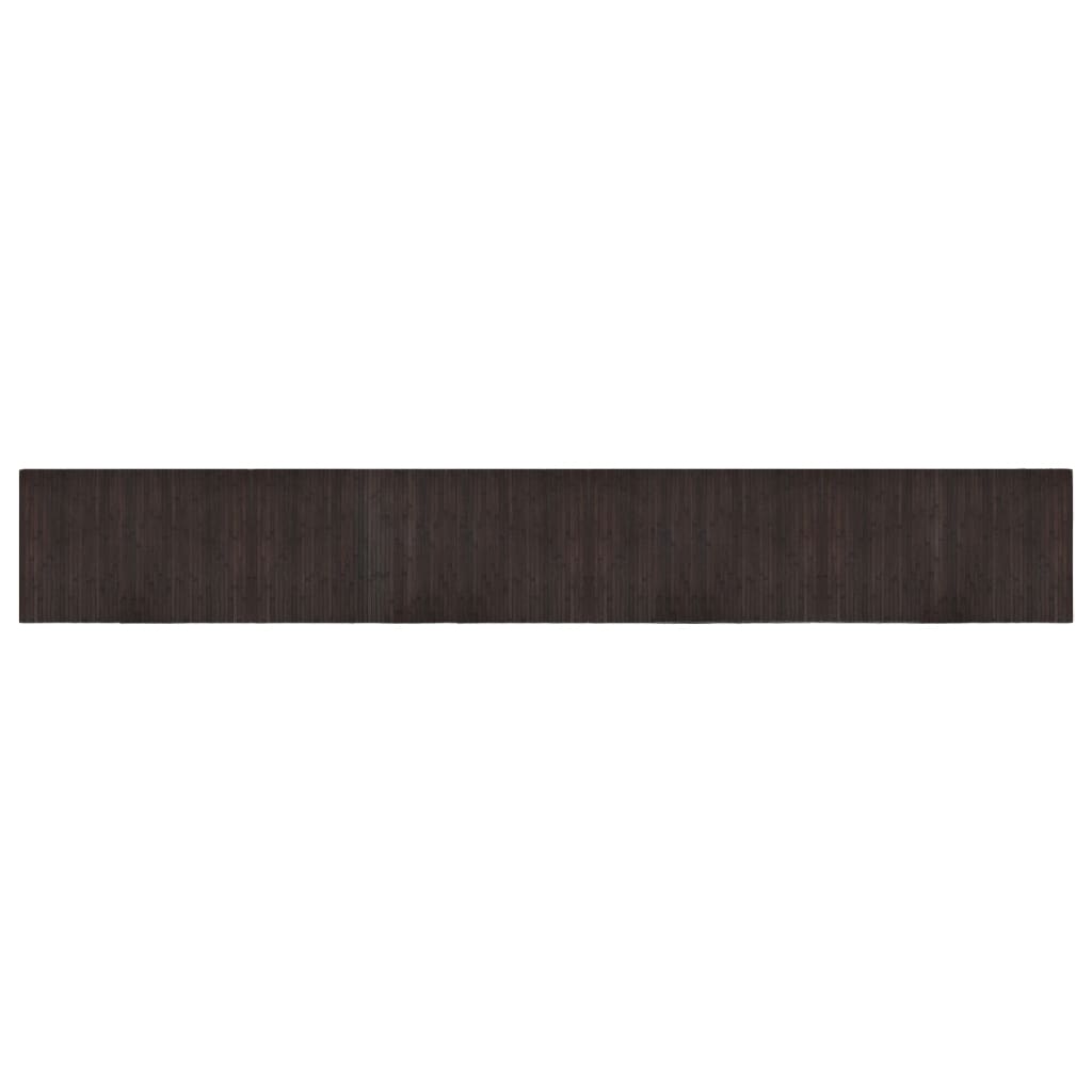 Vidaxx rechteckiger Teppich 60x400 cm Bambus dunkelbraun