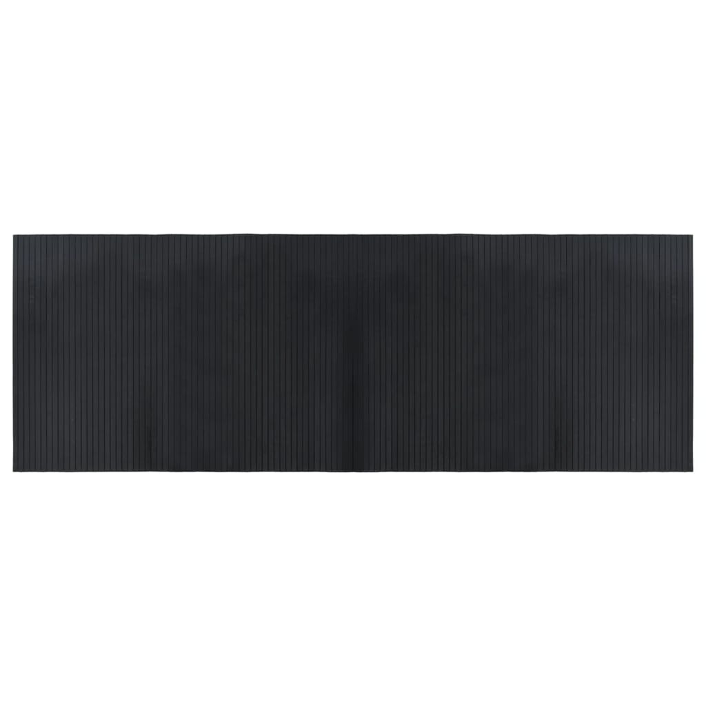 VidaXL Rechteckiger Teppich 70x200 cm Bambus schwarz