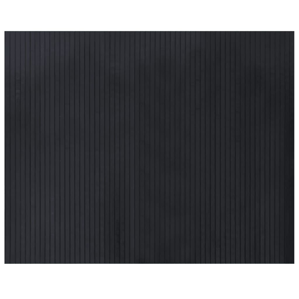 VidaXL Rechteckiger Teppich 80x100 cm Bambus schwarz