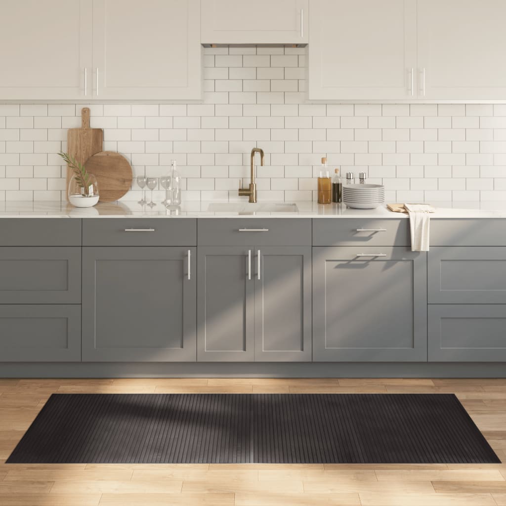 VidaXL Rechteckiger Teppich 80x200 cm Bambus dunkelbraun