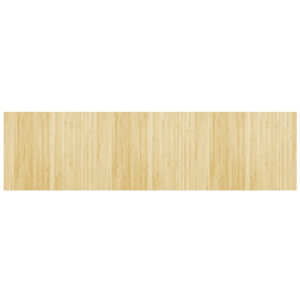 VidaXL Rechteckiger Teppich 80x300 cm Bambus hell natur