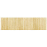 VidaXL Rechteckiger Teppich 80x300 cm Bambus hell natur