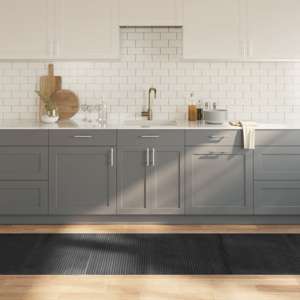 Vidaxx rechteckiger Teppich 80x300 cm Bambusgrau
