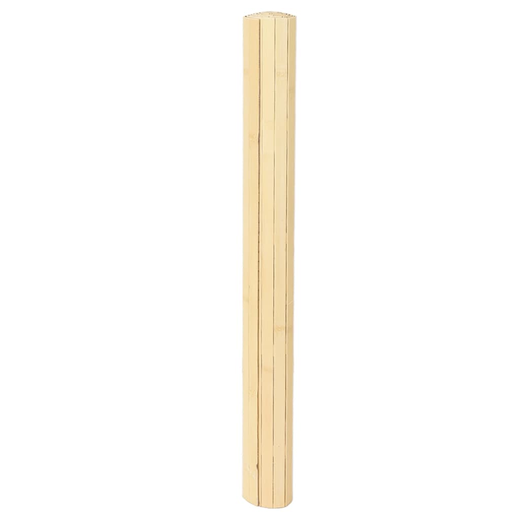 Vidaxx rechteckiger Teppich 80x500 cm Bambus hell natur