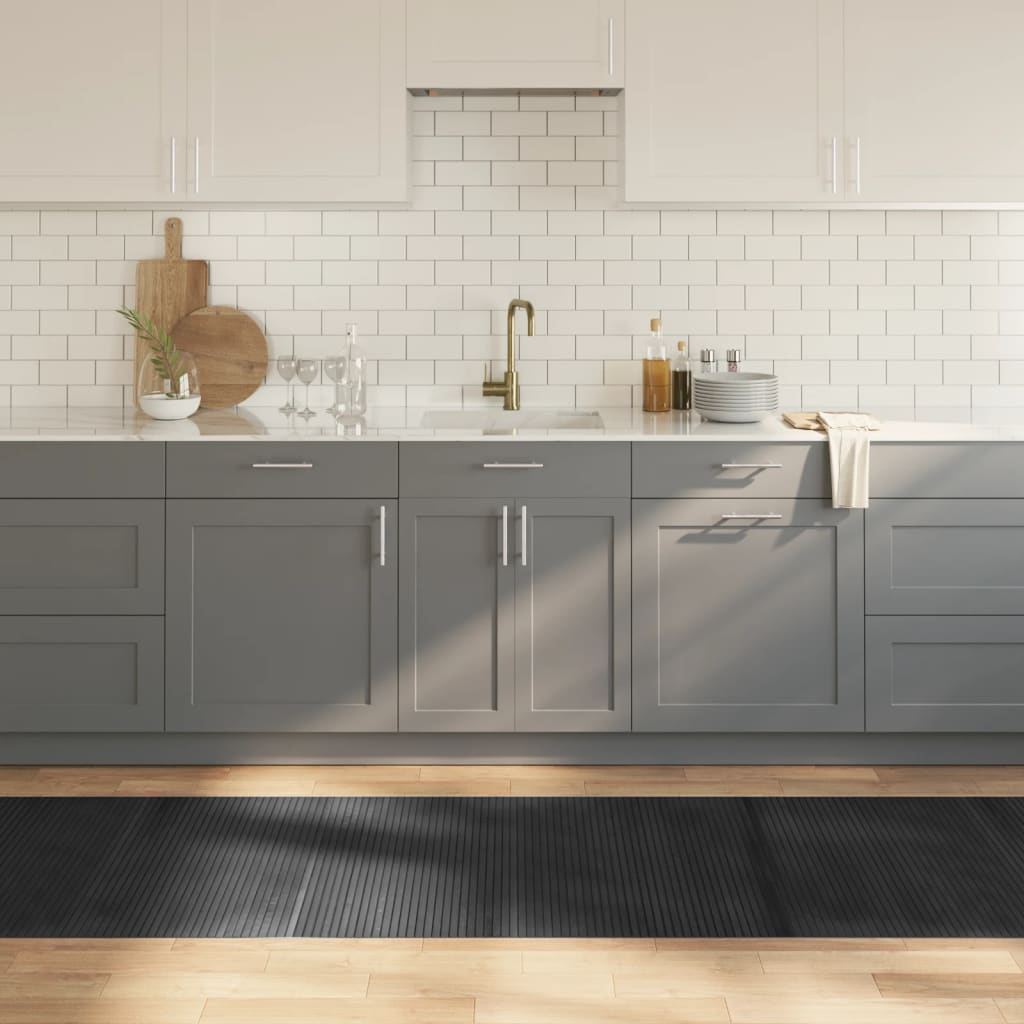 Vidaxx rechteckiger Teppich 80x500 cm Bambusgrau