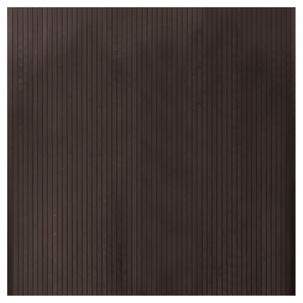 Vidaxl alfombra rectangular 100x100 cm bambú marrón oscuro