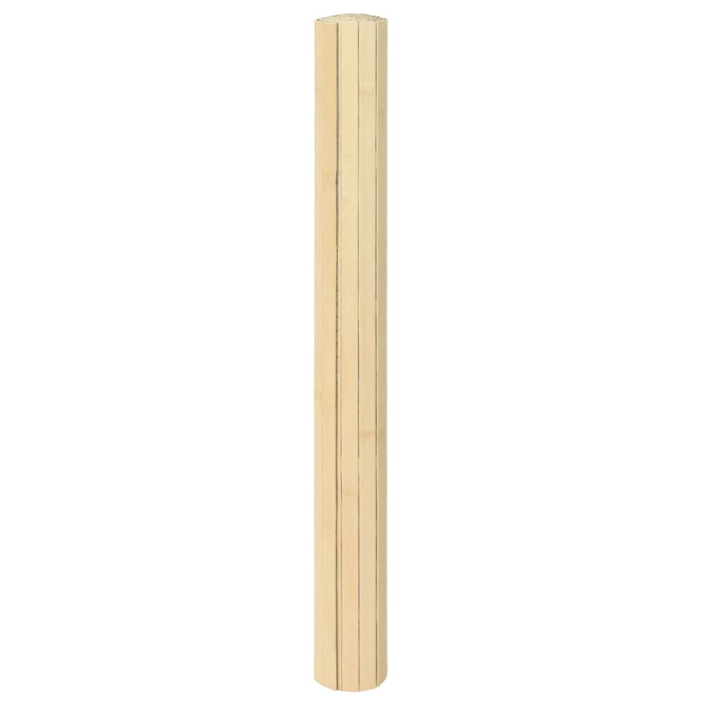 VidaXL Rechteckiger Teppich 100x200 cm Bambus hell natur