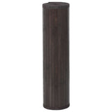 Vidaxx rechteckiger Teppich 60x100 cm Bambus dunkelbraun