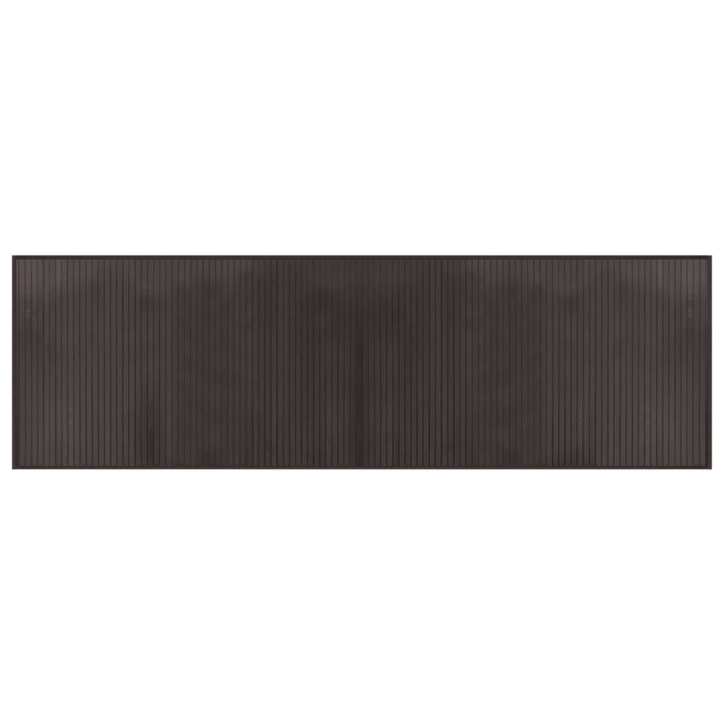 Vidaxl rug rechteckeg 60x200 cm bamboo donkelbrong