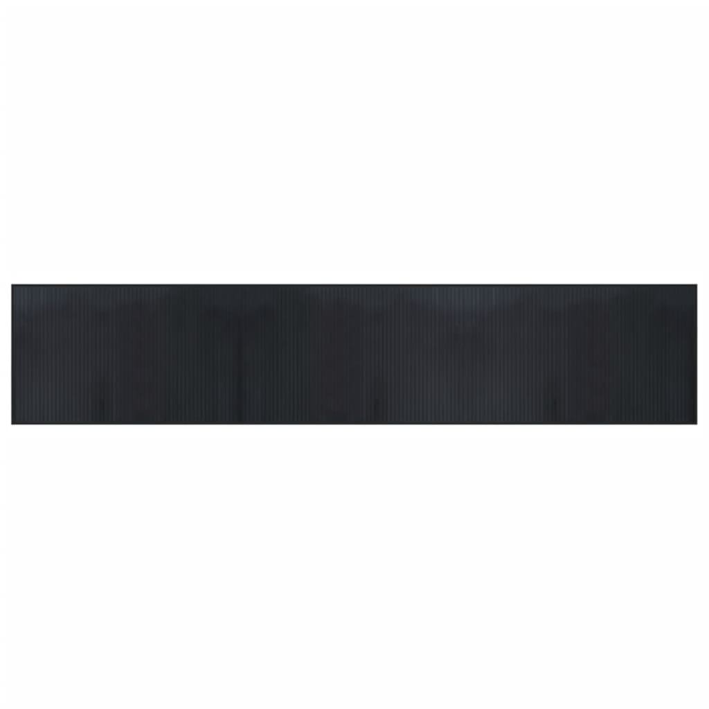 Tapis vidaxl rectangulaire 60x300 cm Bamboo noir