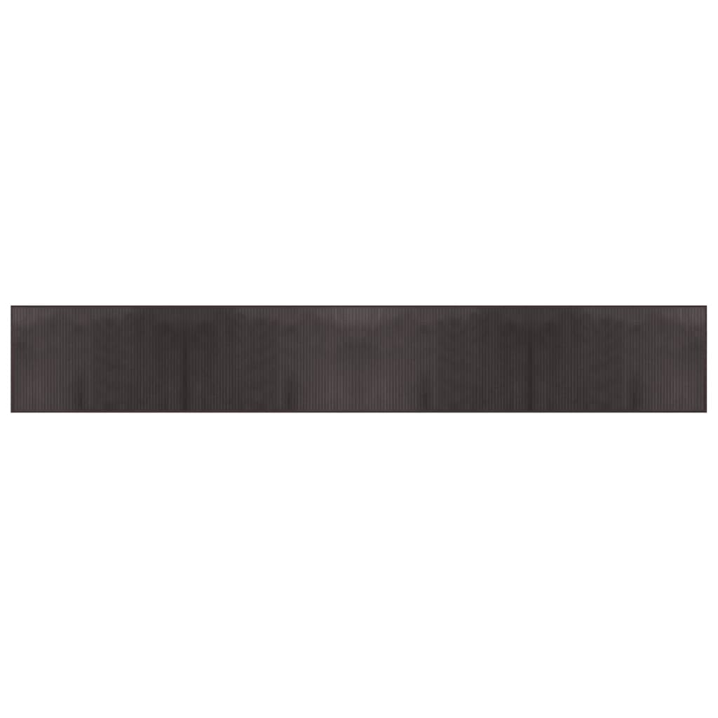 Vidaxl Rug Rectangular 60x400 cm Bamboo Dark Brown