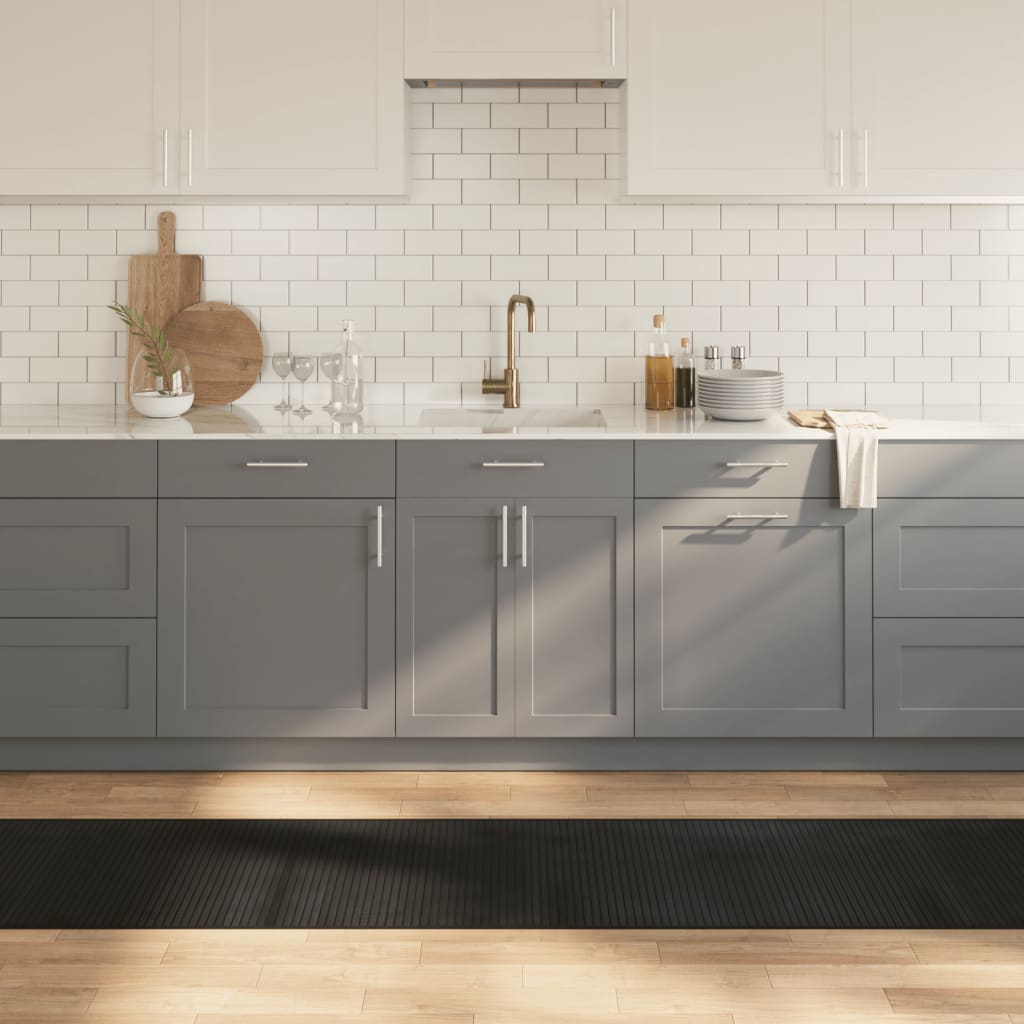 Vidaxx rechteckiger Teppich 60x500 cm Bambus schwarz