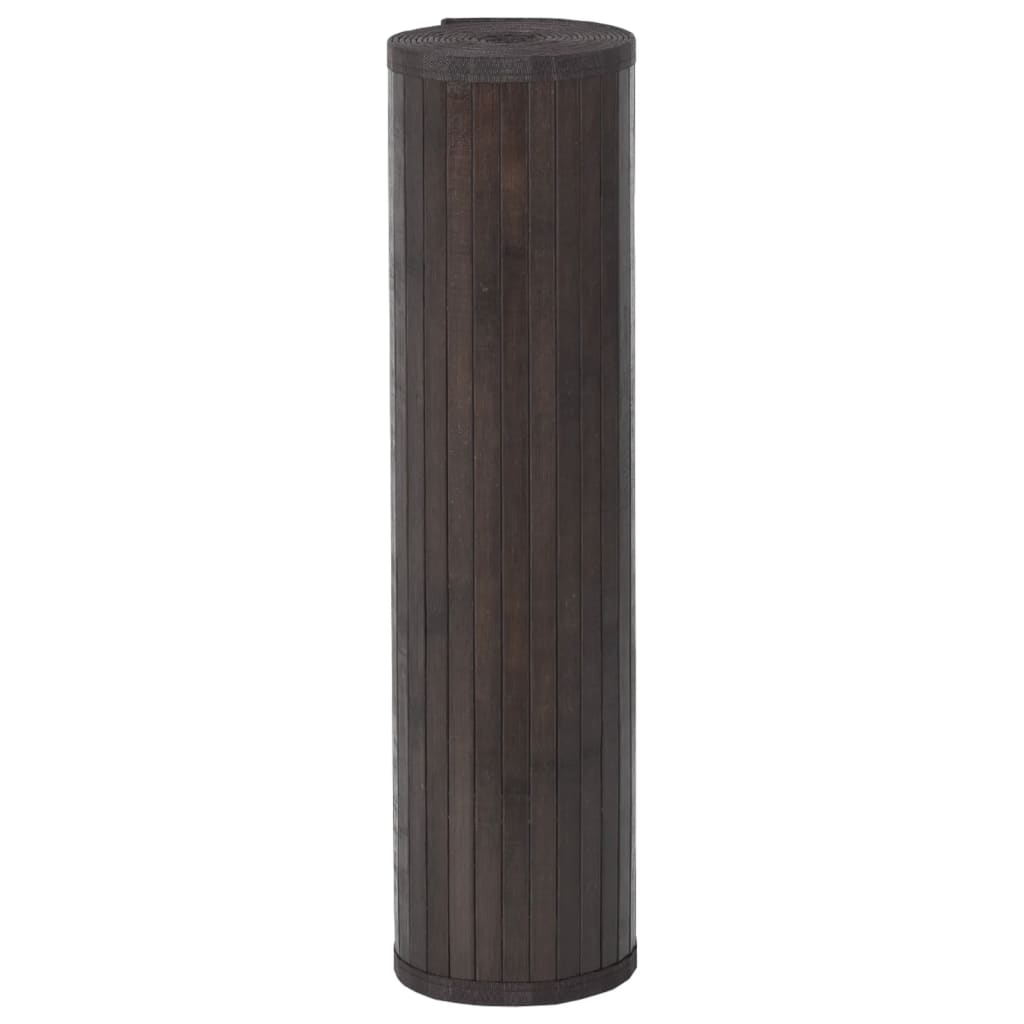 Vidaxx rechteckiger Teppich 70x400 cm Bambus dunkelbraun