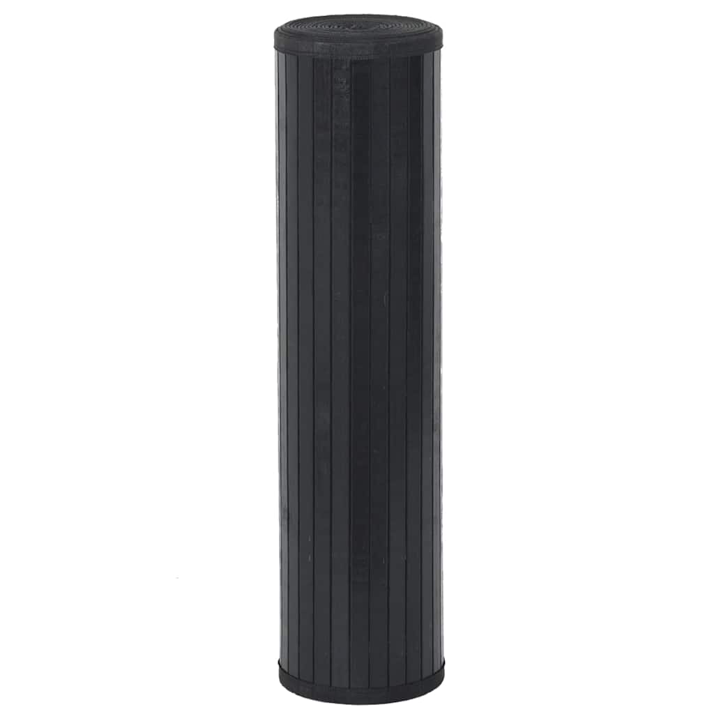 VidaXL Rechteckiger Teppich 80x100 cm Bambus schwarz