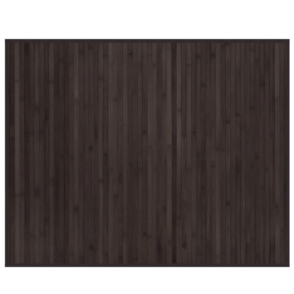 Vidaxl Rug Rectangular 80x100 cm Bamboo Dark Brown