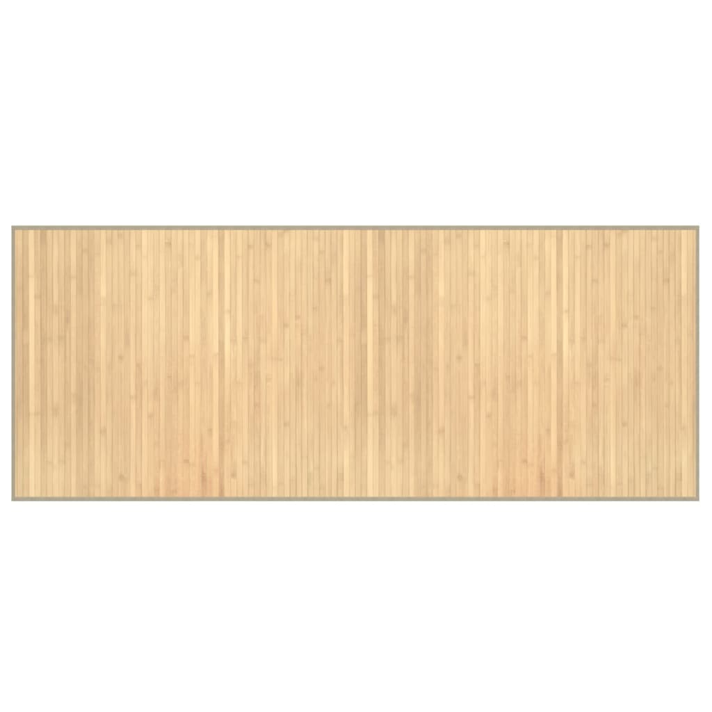 Tapis vidaxl rectangulaire 80x200 cm Bamboo Light Natural