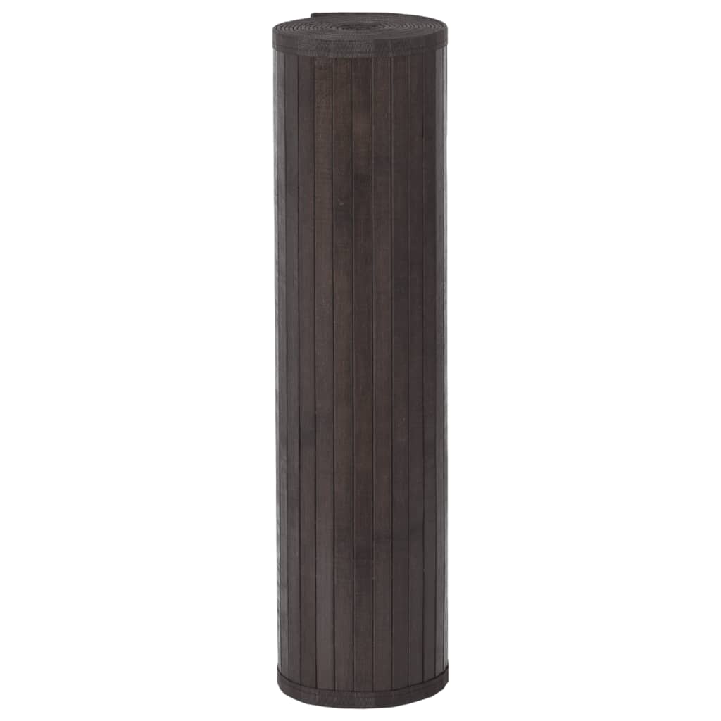Vidaxl vloerkleed rechthoekig 80x200 cm bamboe donkerbruin