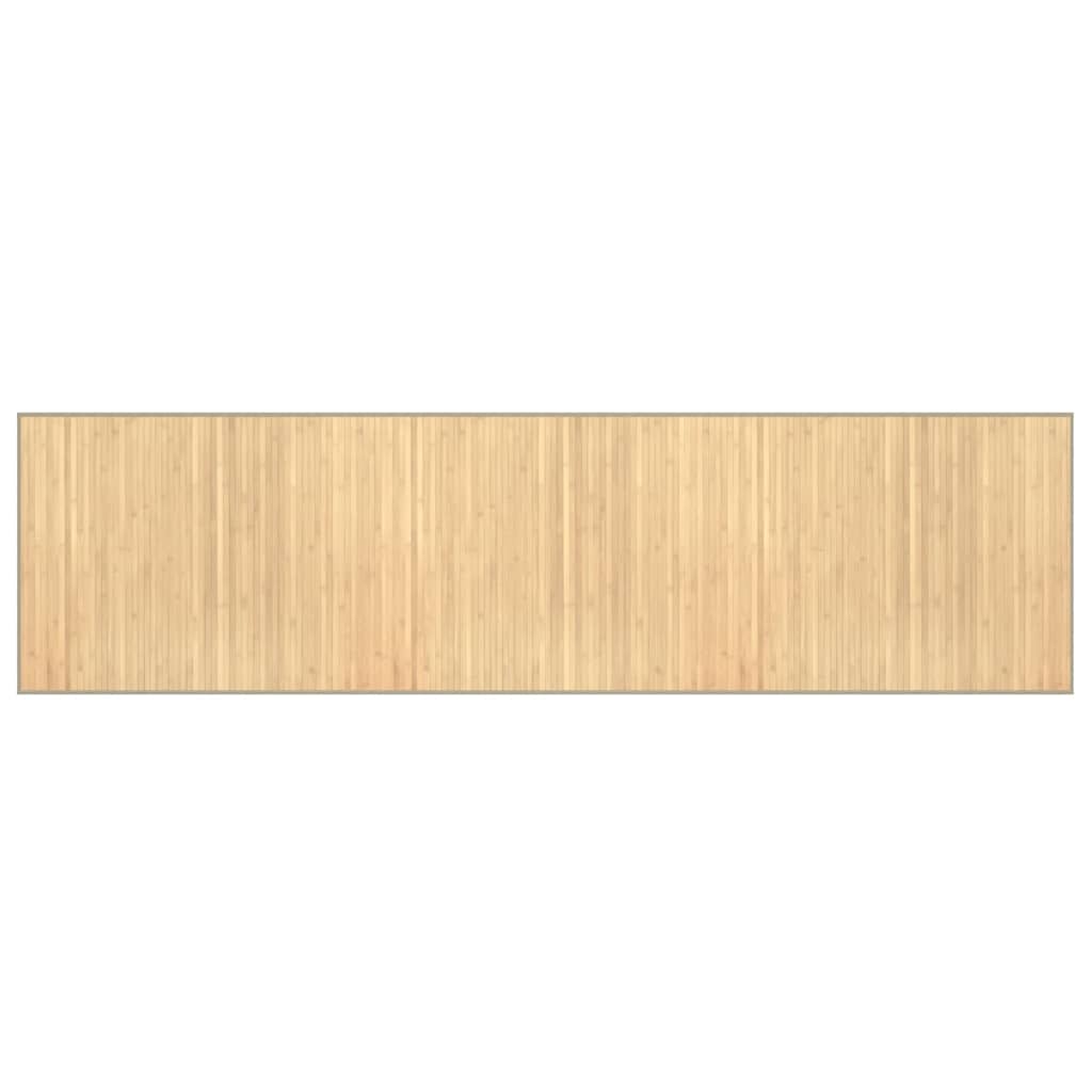VidaXL Rechteckiger Teppich 80x300 cm Bambus hell natur