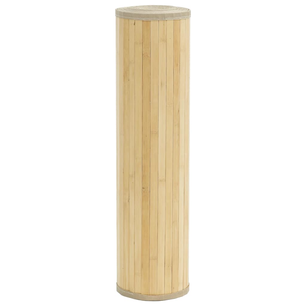 VidaXL Rechteckiger Teppich 80x300 cm Bambus hell natur