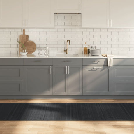 Vidaxx rechteckiger Teppich 80x400 cm Bambusgrau