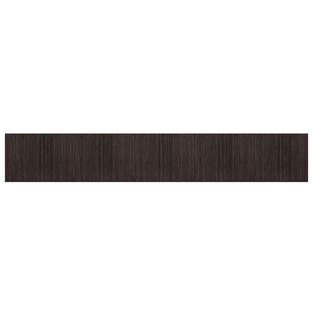 Vidaxl Rug Rectangular 80x500 cm Bamboo Dark Brown