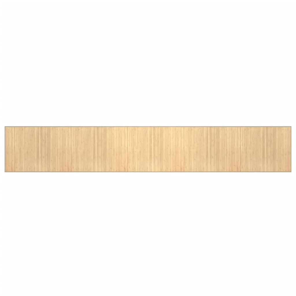 Vidaxx rechteckiger Teppich 80x1000 cm Bambus hell natur