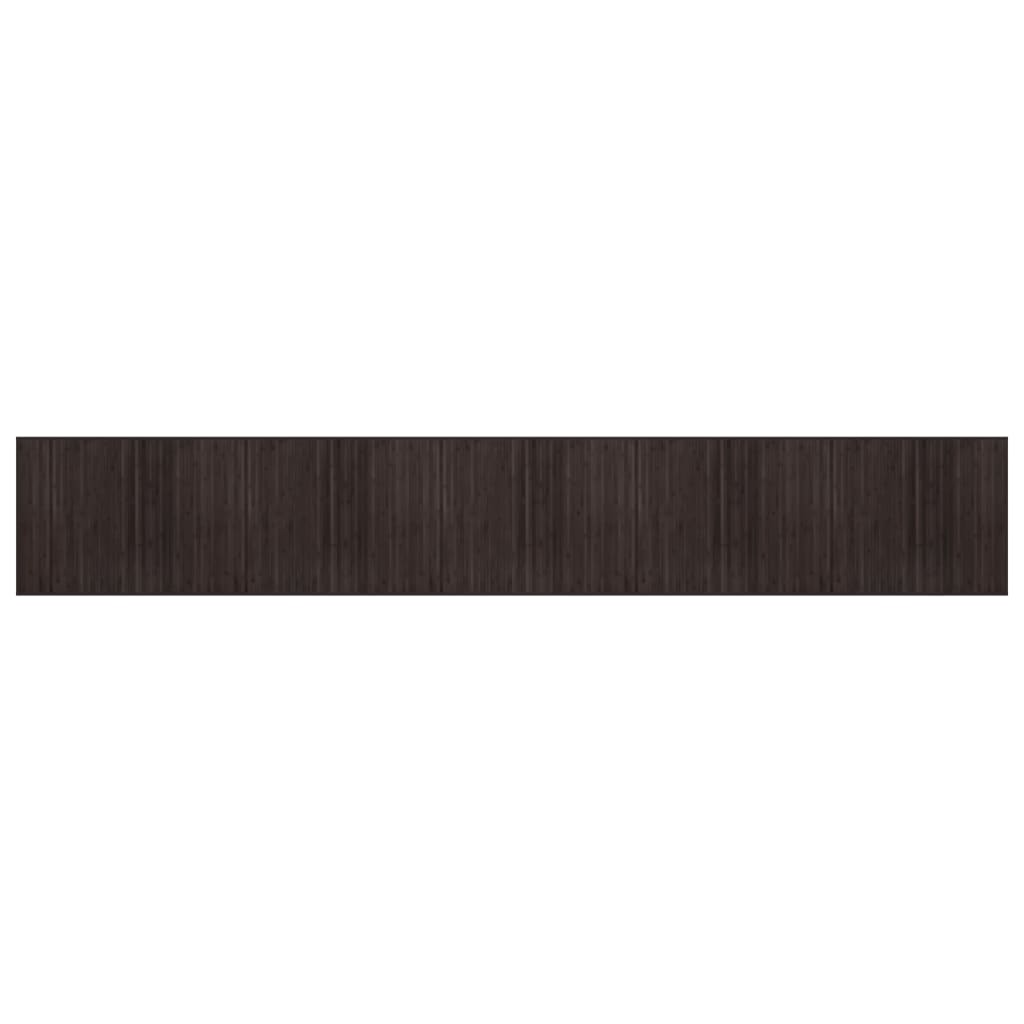 Vidaxl Rug Rectangular 80x1000 cm Bamboo Dark Brown