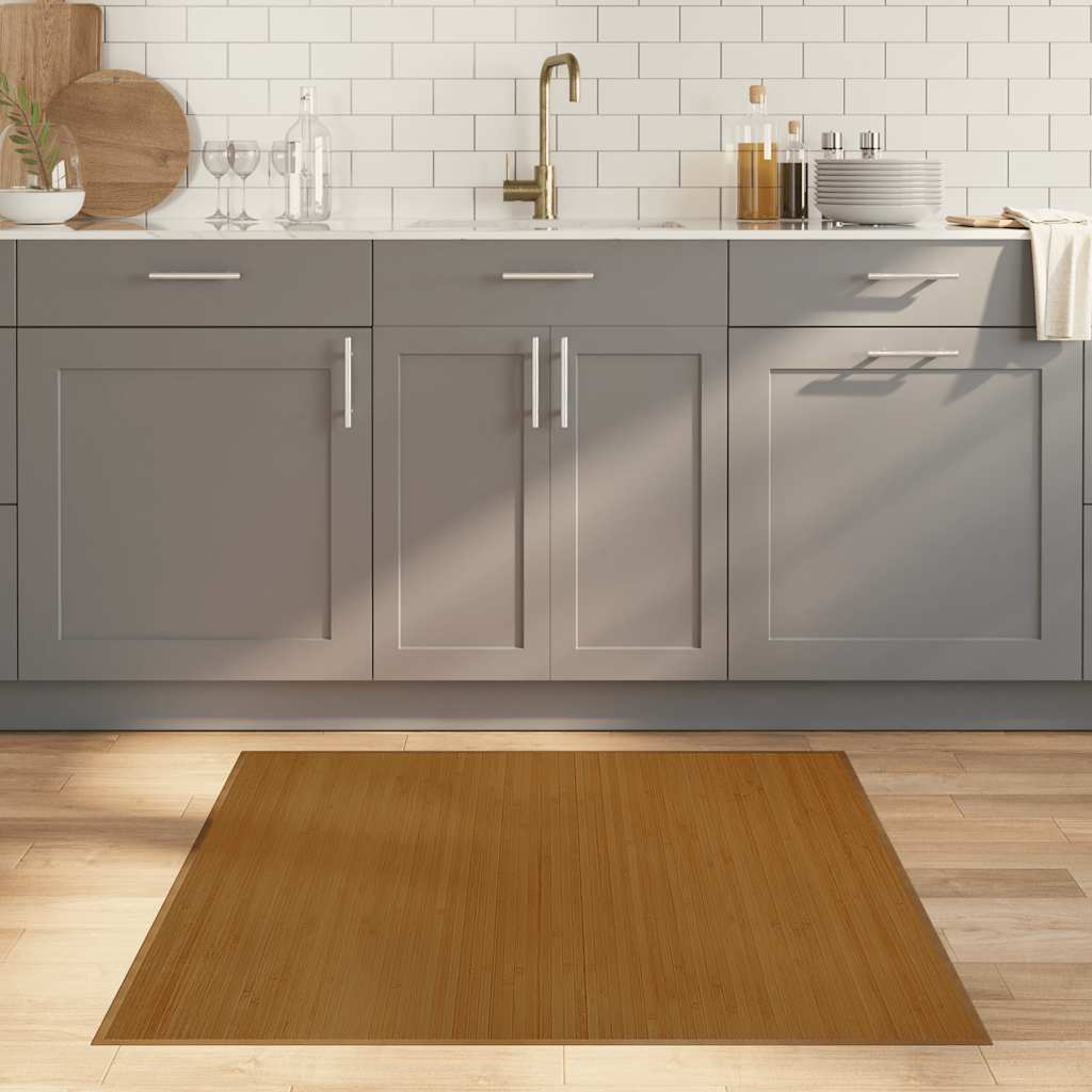 Vidaxx Teppich quadratisch 100x100 cm Bambusbraun