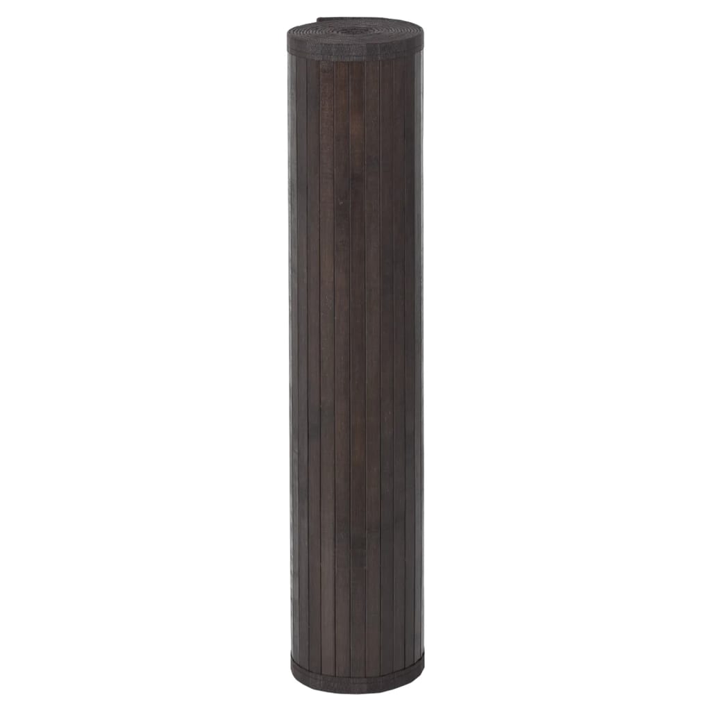 Vidaxx rechteckiger Teppich 100x300 cm Bambus dunkelbraun