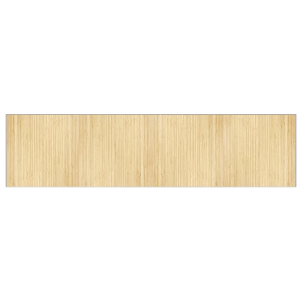 Tapis vidaxl rectangulaire 100x400 cm Bamboo Light Natural