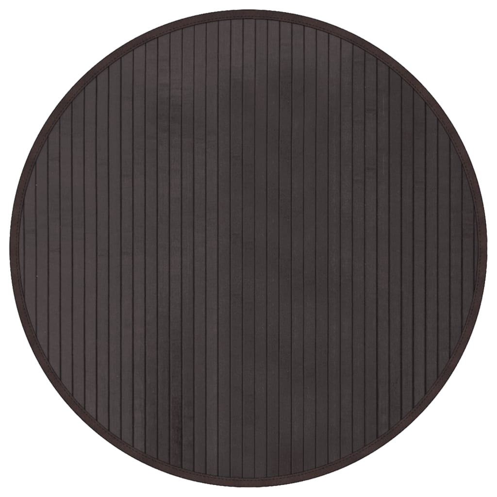 Vidaxl rug around 60 cm bamboo dark brown