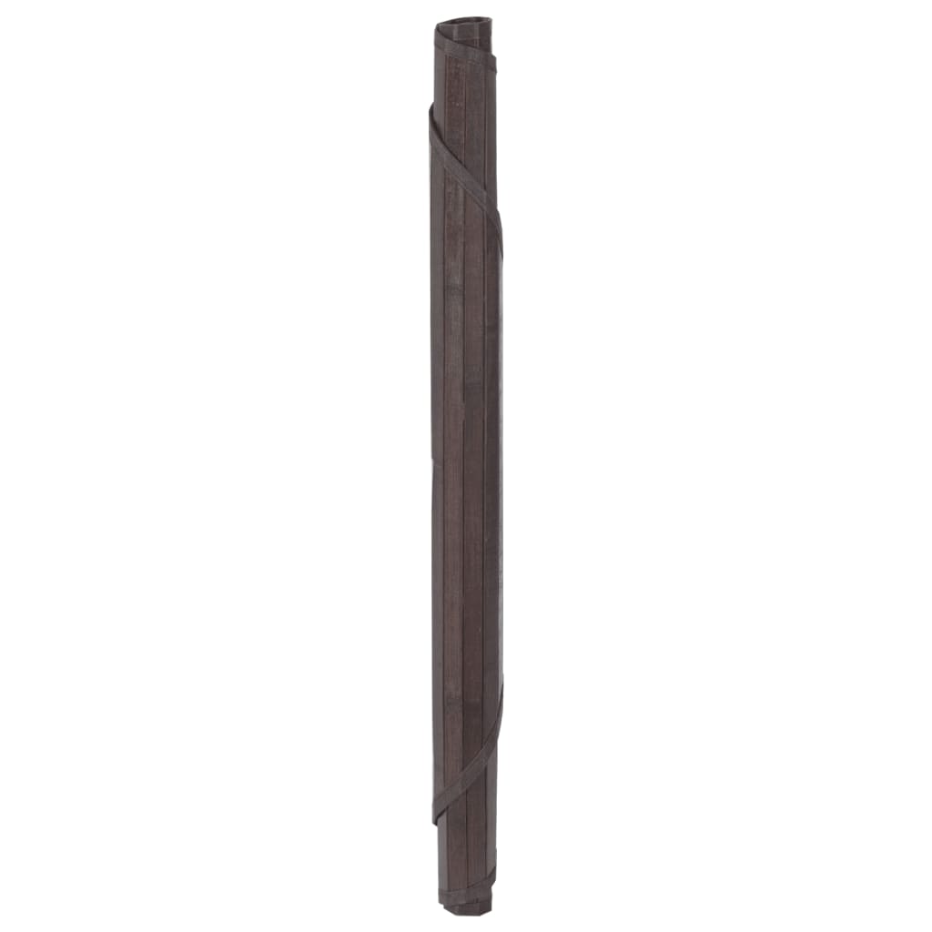VidaXL Teppich rund 80 cm Bambus dunkelbraun