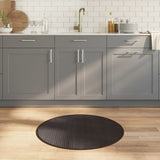 VidaXL Teppich rund 80 cm Bambus dunkelbraun