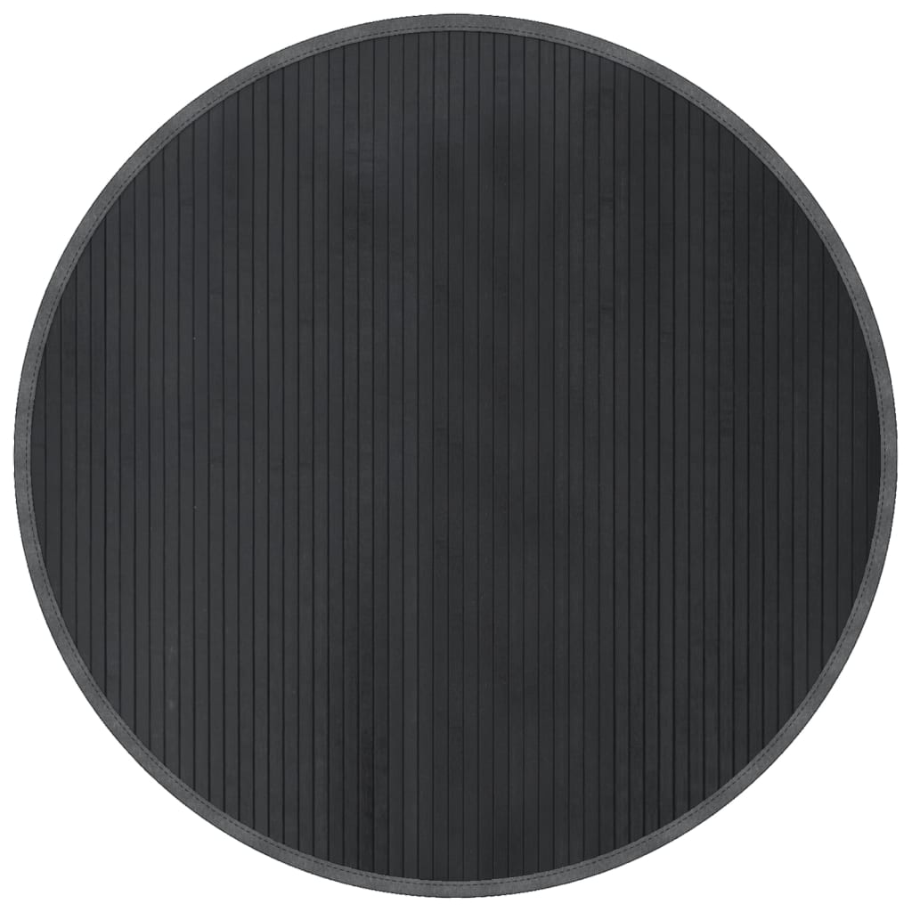 VidaXL Teppich rund 100 cm Bambusgrau