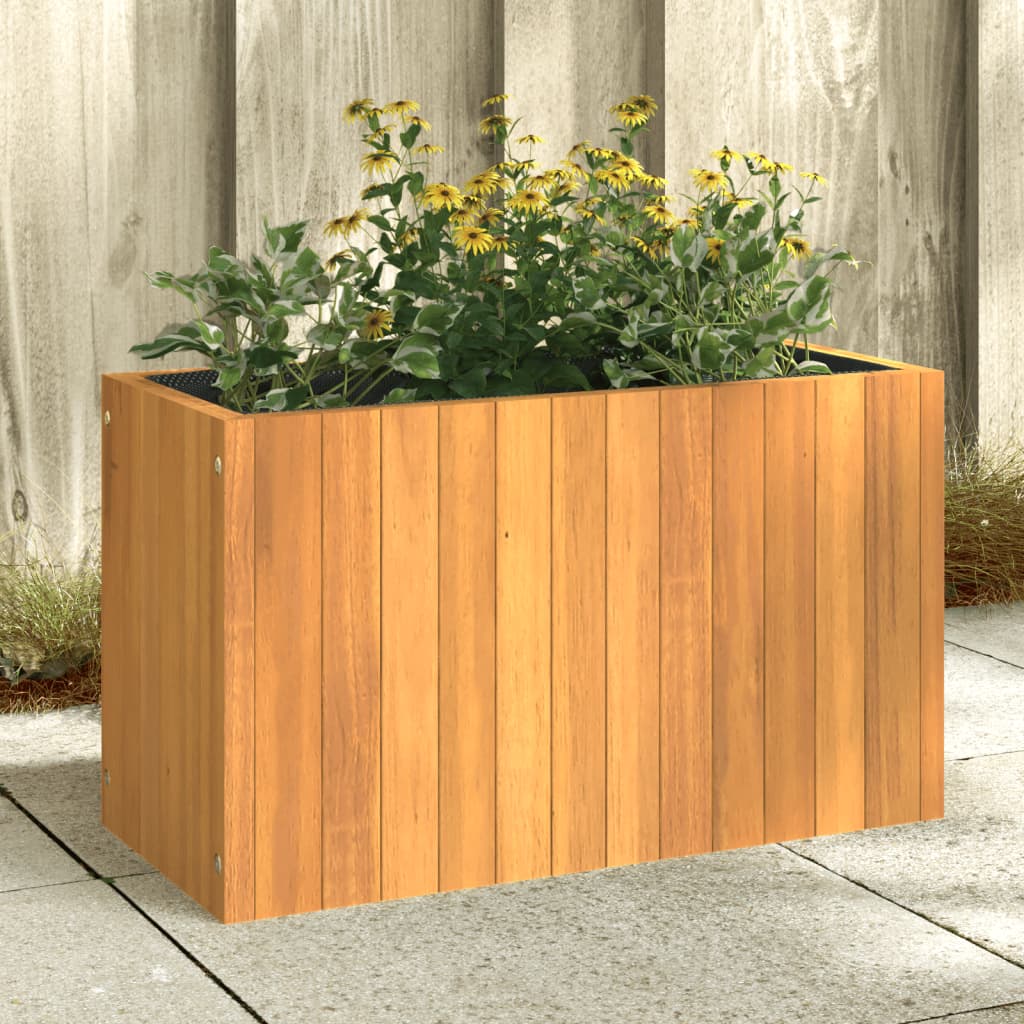 Vidaxl Planter 59x27.5x35 cm Solid AcaciaHout