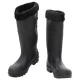 Vidaxl Regenstiefel mit abnehmbaren Socken Größe 38 PVC schwarz