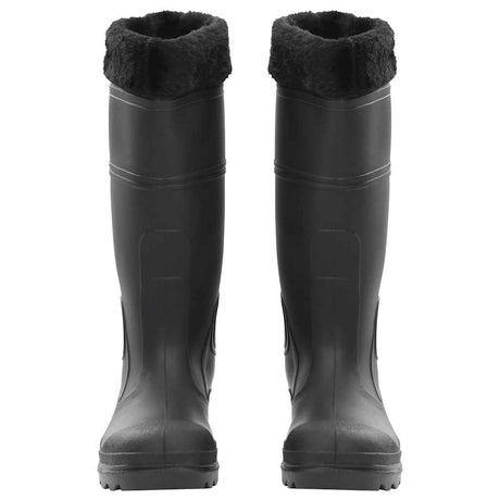 Vidaxl Regenstiefel mit abnehmbaren Socken Größe 38 PVC schwarz