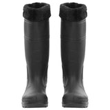 Vidaxl Regenstiefel mit abnehmbaren Socken Größe 38 PVC schwarz