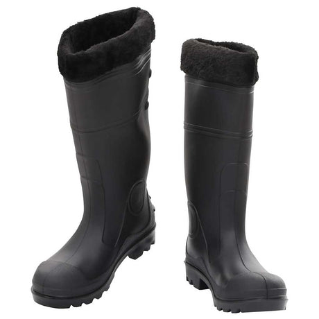 Vidaxl Regenstiefel mit abnehmbaren Socken Größe 39 PVC schwarz