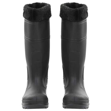 Vidaxl Regenstiefel mit abnehmbaren Socken Größe 39 PVC schwarz