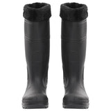 Bottes de pluie vidaxl avec chaussettes amovibles taille 39 PVC noir