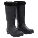 Botas de lluvia Vidaxl con calcetines extraíbles tamaño 41 PVC Negro